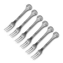CAKE FORK SET OF 6 - soleil | Carrol Boyes ZA