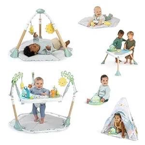 Amazon.com : Ingenuity Tummy-to-Toes 6-in-1 Milestone Center, Play Gym, Foldable Mat, Music and Nature Sounds, Lights, Activity Jumper, Table, Playhou