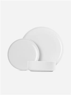@home Ella 12 Piece Porcelain Dinnerware White