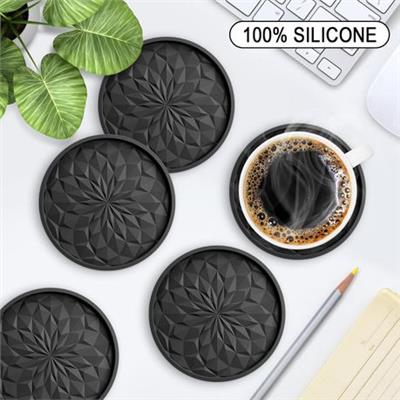 6 Pack Cup Coasters with Holder Silicone Drink Coaster Cup Mat Anti-slip | Shop Today. Get it Tomorrow! | takealot.com