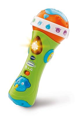 VTech Sing Along Microphone for Kids, Toddler Toy Microphone with Amplified Voice Effect and Animal Sounds, Educational Toys for Boys and Girls 1, 2,