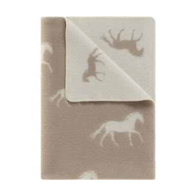 Horses Small Wool Blanket | J.J.Textile | Wolf & Badger