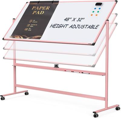 Amazon.com: Rolling Whiteboard 48”x32” Large White Board Dry Erase Board on Wheels | Height-Adjustable, Ideal for Office Classroom School Home Homesch