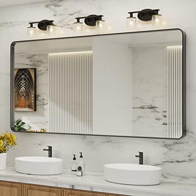 LOAAO 72X36 Inch Black Bathroom Mirror Metal Framed