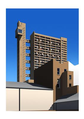 Trellick Tower - Illustrated Fine Art Print – Kieran Gabriel Prints