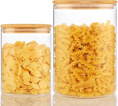 Amazon.com: HomArtist Extra Large Glass Flour and Sugar Storage Containers with Airtight lid,105 floz x1 & 48 floz x1 [Set of 2] Big Glass Jars with B