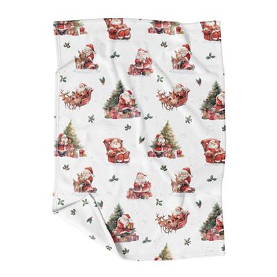 Petite Couverture Minky - Papa Noël