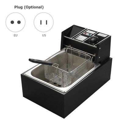 1700W 6L Stainless Steel Electric Deep Fryer with Oil Filtration Basket