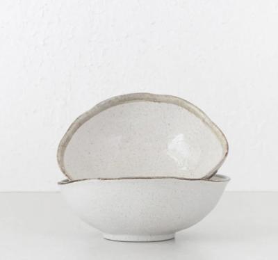 2 x SHIROKARATSU CERAMIC LARGE BOWL