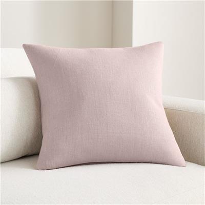 Relaxed Linen 20x20 Dusty Rose Layering Throw Pillow Cover   Reviews | Crate & Barrel