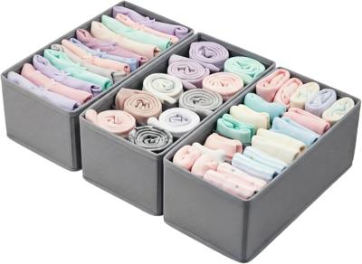 Amazon.com: DOUUGGEE Small Foldable Fabric Drawer Organizer 3-Pack - 11“ Breathable Closet & Dresser Storage Bins for Socks, Underwear, Bras & Baby Cl