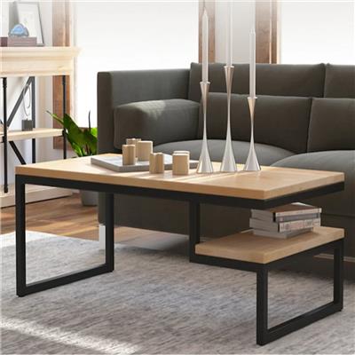 Industrial Coffee Table for Living Room | Mango Wood Sofa Center Table – IKIRU
