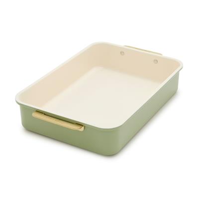 Reserve Rectangular Cakepan, Sage Green - 30.2 x 25.2 cm | Healthy Ceramic Nonstick Cookware | GreenPan Australia