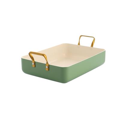 Padova Roaster, Green Sage - 35 x 25.7cm | Healthy Ceramic Nonstick Cookware | GreenPan Australia