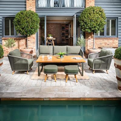 Hartman Eden 3 Seat Lounge Set Moss Frame with Juniper Cushions - (HMEDENSET4) - Garden Furniture World