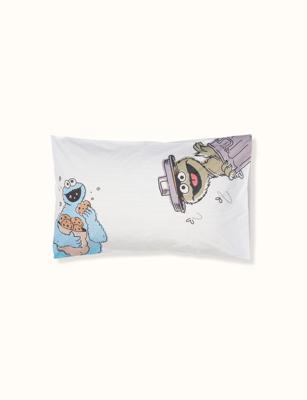 Sesame Street® - Cookie Monster Pillowcase Set Ivory - Goldie + Ace