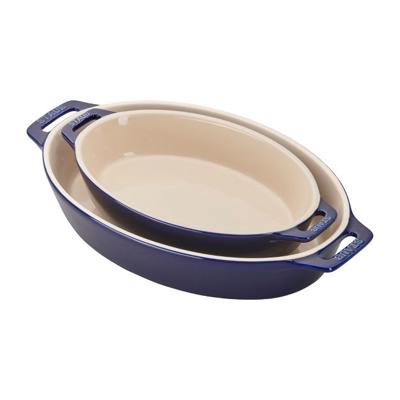 Staub Ceramic 2-pc Oval Baking Dish Set - White : Target