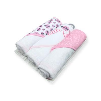 Mothers Choice Baby Hooded Towel & Washcloth Set - Ladybugs