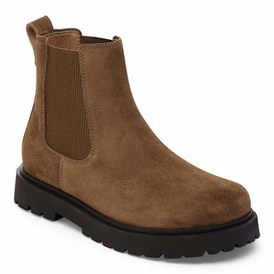 Highwood Slip On Women Suede Leather in Color Dark Tea | BIRKENSTOCK Canada