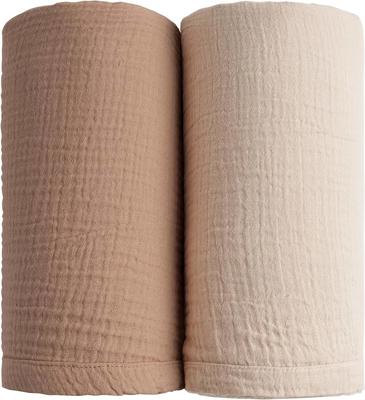 Amazon.com: Konssy Muslin Swaddle Blankets for Girls Boys 2 Pack, 100% Cotton Receiving Baby Blanket Large 47 x 47 inches, Soft Breathable Swaddling W