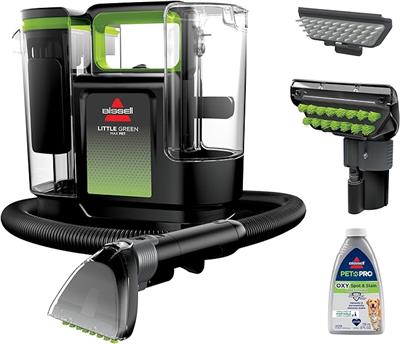 Amazon.com - BISSELL Little Green Max Pet Portable Carpet Cleaner, 3860 | Self-Cleaning Tough Stain Tool & Pet Hair Removal Tool; car/auto detailing;