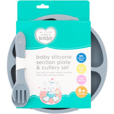 Silicone Plate Spoon & Fork Set