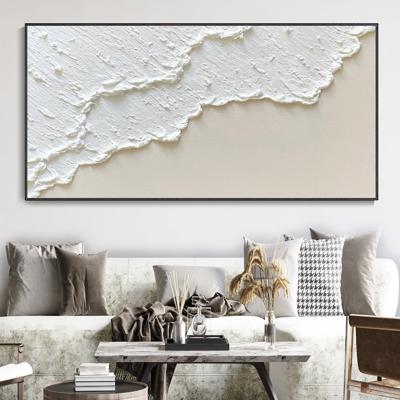 3D White Minimalist Textured Wall Art Beach Painting Ocean Wave Painting on Canvas Wabi-sabi Wall Art Living Room Painting Fashion Decor - Etsy