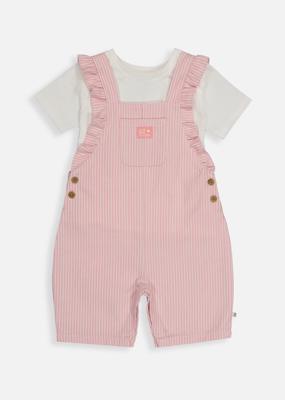 Stripe Denim Dungarees & T-shirt Set | Woolworths.co.za