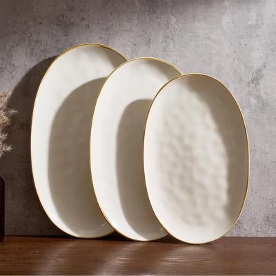 Amazon.com | famiware Serving Platter, Oval 15.59/14.3/12.9inch Serving Dishes for Entertaining, Serving Bowls, Microwave Safe, Stoneware Serving Tray