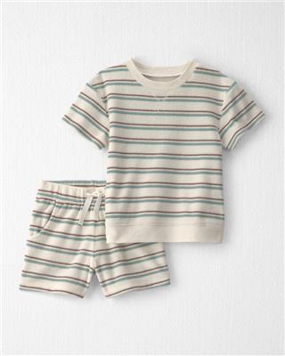 Toddler 2-Piece Terry Top & Short Set Made with Organic Cotton in Stripes | Carter’s Oshkosh Canada