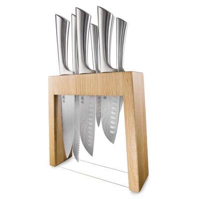 Baccarat Damashiro Mizu Knife Block 7 Piece Oak - House