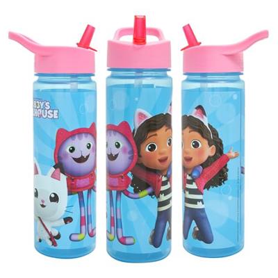Gabbys Dollhouse KIds Water Bottles With Flip Up Straw 600ml – Official Gabbys Dollhouse Toys UK Merchandise by Polar Gear – BPA Free, Recyclable Gir