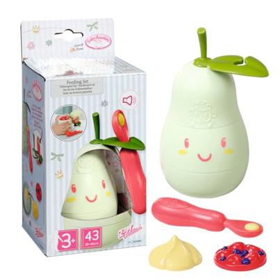 Baby Annabell Lunch Time Feeding Set 707494 - Pear-Shaped Feeding Lunch Box for 36cm and 43cm Baby Annabell - Require 3 LRAA (Included) - Suitable for