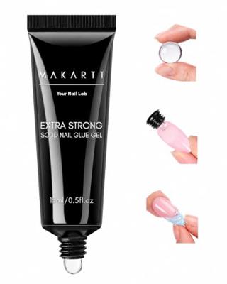 Makartt Solid Nail Glue Gel for Press On Nails & Tips: 15ML, Lamp Required.