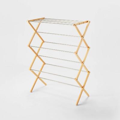 Rubber Wood and Stainless Steel Drying Rack - Brightroom™ : Target