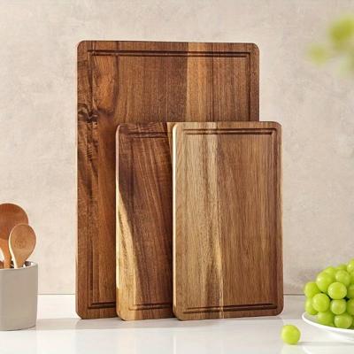 Bamboohart [Extra-Large & Thick] Chopping Board | 3pcs | Extra-Large & Thick | Juice Grooves Integrated Handles | Multi-Purpose Wood Cutting Board for