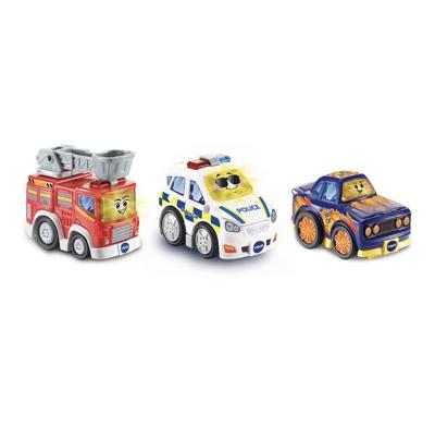 VTech Toot-Toot Drivers 3 Car Pack With Fire Engine, Police Car And Racer