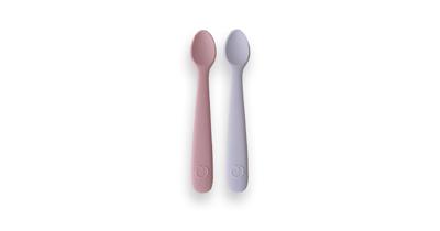 Plum First Feeding Spoons - Dusty Berry & Smokey Lilac - 2 Pack | Baby Bunting AU