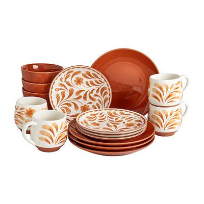 Jenny Martinez 16-pc. Stoneware Dinnerware Set, One Size, Brown
