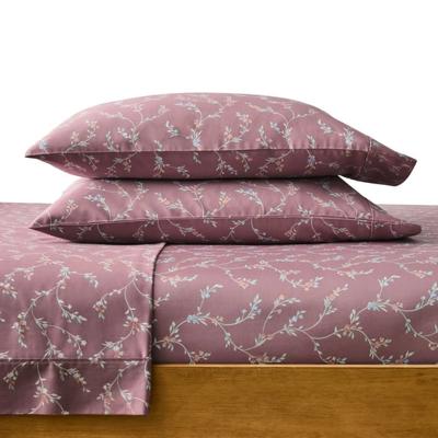 Better Homes & Gardens 4-Piece 300 Thread Count Lysia Floral Violet Gem Cotton Sateen Bed Sheet Set, King - Walmart.com