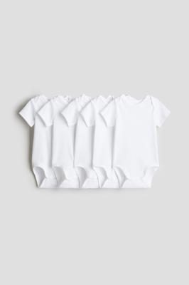 Lot de 5 maillots en coton - Blanc - ENFANT | H&M CA