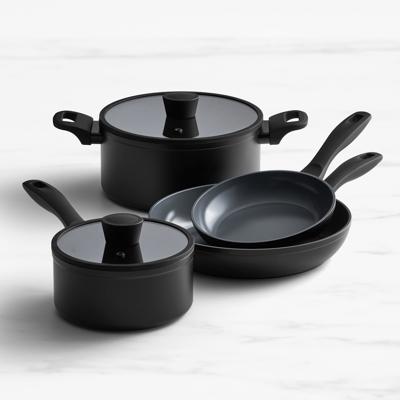 Wolstead Stonetek Ultra 4pc Cookware Set Black | Kitchen Warehouse