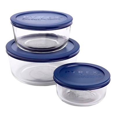 Pyrex 3-Piece Glass Round Storage Set