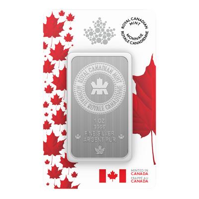 Pure Silver Bar in Proudly Canadian packaging – 1 oz. 99.99% Pure Silver 2026 (Premium Bullion) | The Royal Canadian Mint