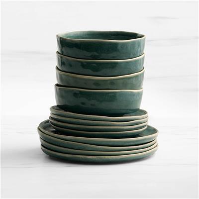 Salisbury & Co Baltic Dinner Set 12pc Hunter Green | Kitchen Warehouse
