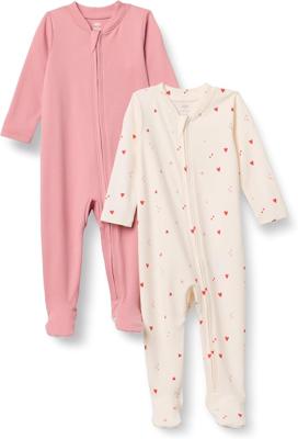Amazon.com: Amazon Essentials x Sofia Grainge Unisex Babies Cotton Footed Sleep and Play Bodysuit, Pack of 2, Blush/Multi Hearts, Preemie : Clothing,