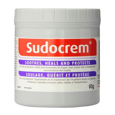 Sudocrem® Healing Cream - 60 g Tub - Diaper Rash | Minor Skin Irritations | Incontinence Dermatitis Cream, Recommended by pediatricians, dermatologist
