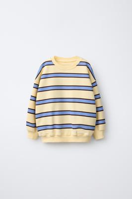 STRIPED PRINT SWEATSHIRT - Light yellow | ZARA Canada