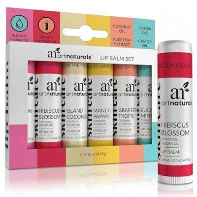 ArtNaturals Beeswax Lip Balm Set, 6 Pack