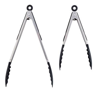 Master Chef Stainless Steel Tong Set with Nylon Heads, 2-pc